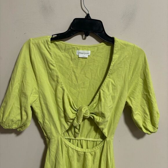 Lovers and Friends Tirzah Mini Dress Cutout Knot in Pistachio Green- Size Small - Picture 4 of 8